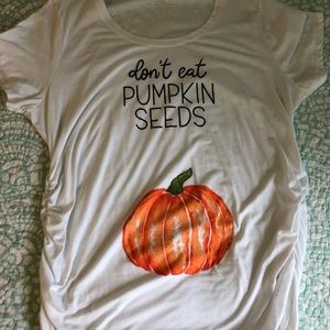 Plus Size Maternity- Pumpkin Seed Cute Top